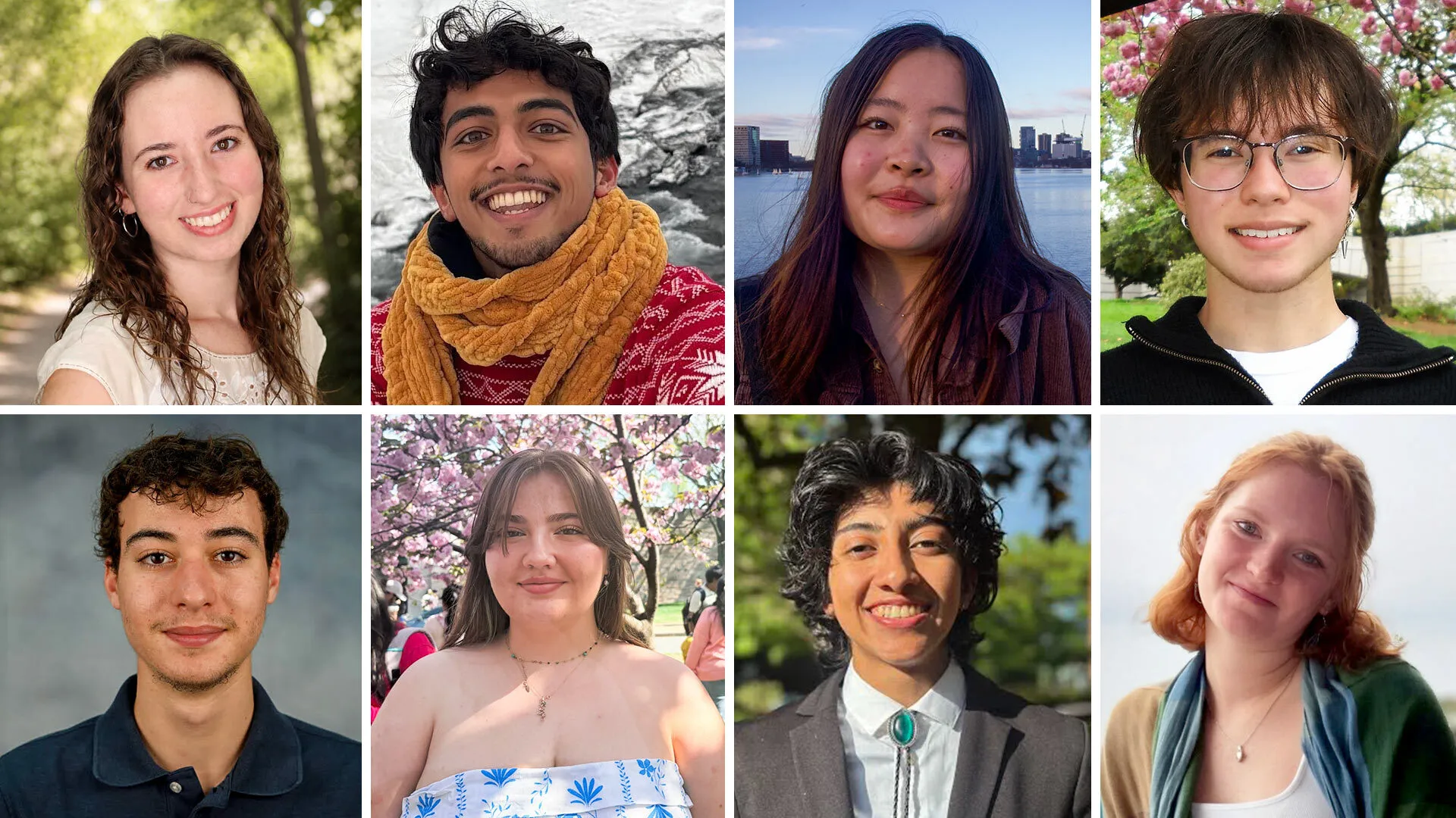 Collage of the eight UMD juniors who earned the NOAA Hollings Scholarships this year.